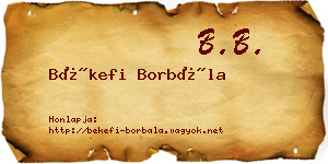 Békefi Borbála névjegykártya