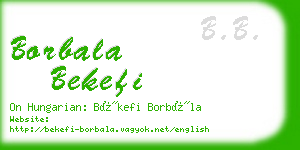borbala bekefi business card